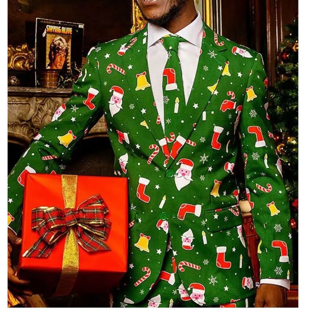 Opposuits Santaboss green Christmas holiday suit size 44 - Picture 1 of 13